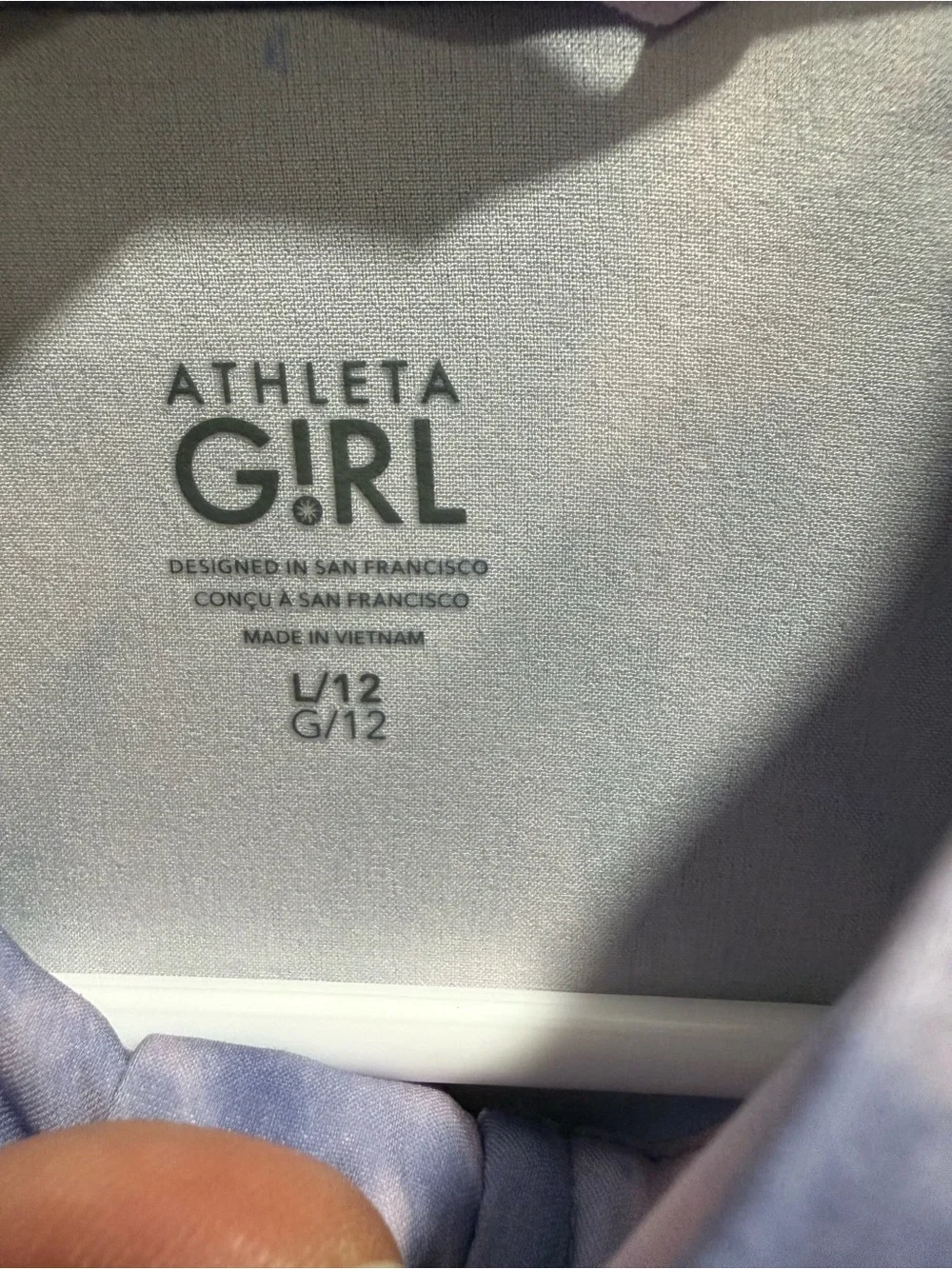 Athleta Girl Lavender & Light Tie-Dye Bomber Jacket